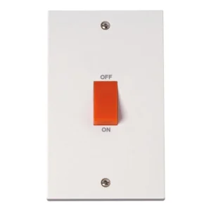 Cooker Control Switch 2 Gang 45A White