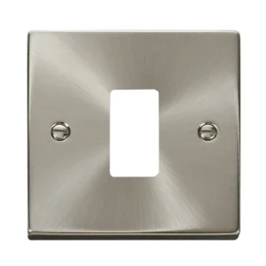 Front Plate Deco 1 Gang Satin Chrome