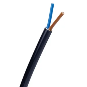 Cable 2 Core Circular Flex PVC/PVC 100m Reel (Price Per Mtr) 1mm Black
