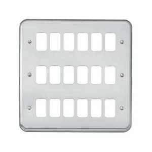 MK Front Plate 18 Module 219 x 222mm Brushed Stainless Steel