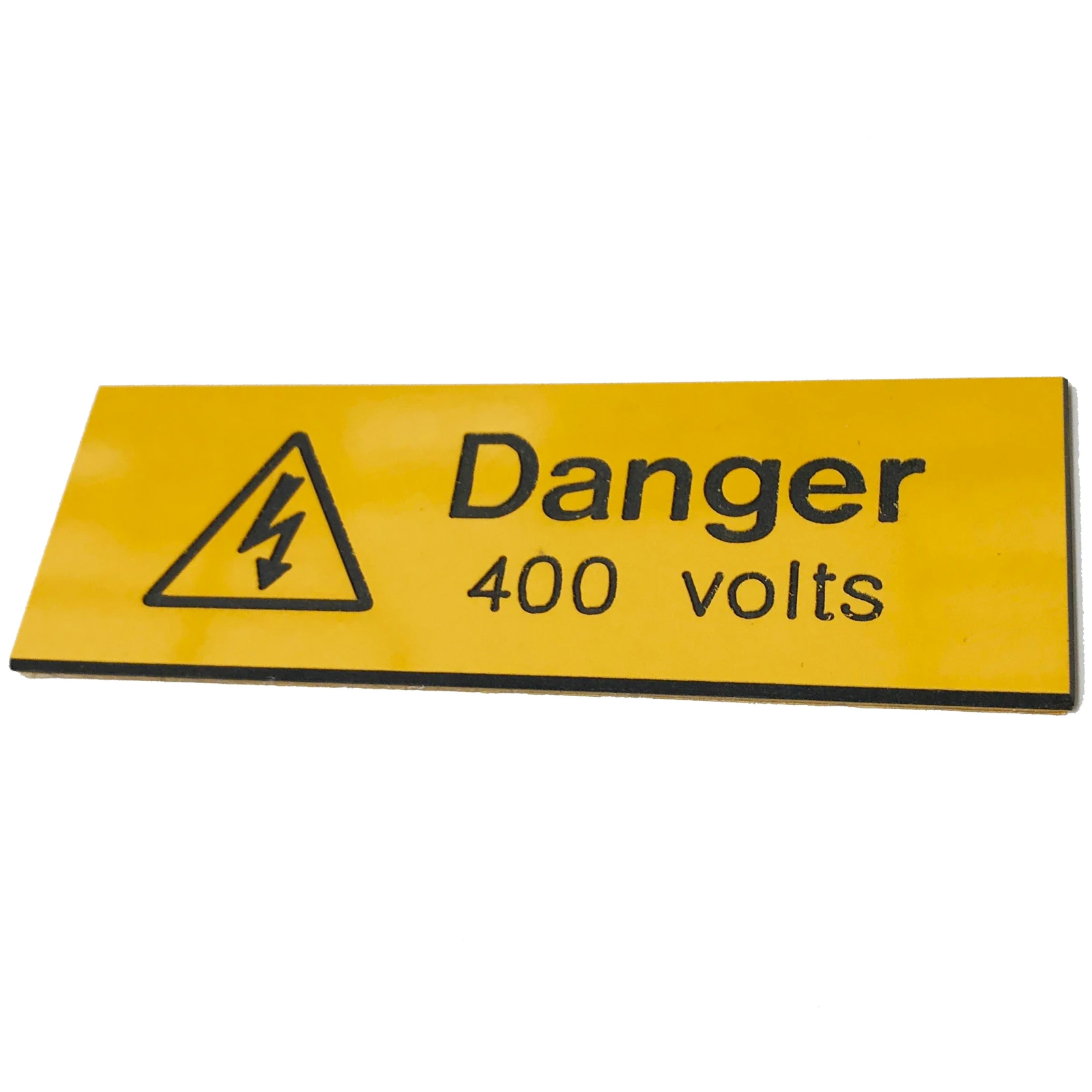 Danger 400 Volts Rigid Engraved 75 x 25mm - Image 3