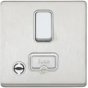 MK 13A White White Inserts Connection Unit Double Pole Switched Fused Spur Neon