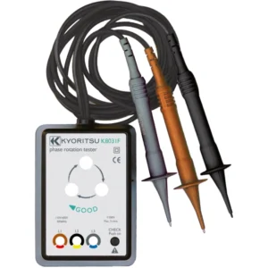 Kewtech 3 Phase Meter with Intuitive Rotating Disc Fused Test Leads