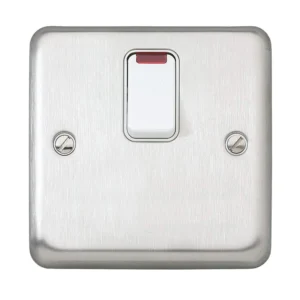 Switch DP Neon Flush 20A Brushed Stainless Steel