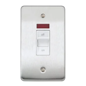 Switch DP Neon Flush 45A Brushed Stainless Steel