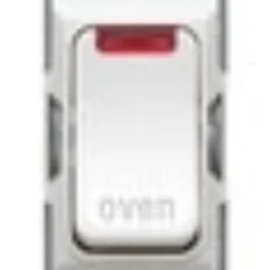 Grid Switch 1 Way DP & Neon Oven 20A Black