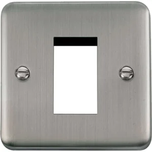 Front Plate 1 Gang 1 Module Stainless Steel Black&White Gasket