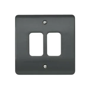MK Front Plate 1 Gang 2 Module 86 x 86mm Graphite [Pack=10]