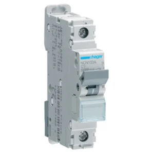Hager MCB Single Pole Type C 3A 10kA 1 Module
