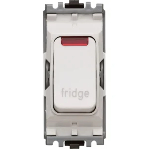 Grid Switch 1 Way DP + Neon Fridge 20A White