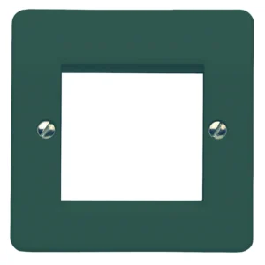 MK Front Plate 1 Gang 2 Module Euro 25 x 50mm Grey [Pack=10]