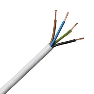 3184Y 1.0mm² White PVC Har H05VV-F Cable 4-Core Flexible