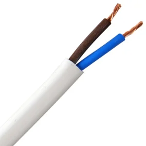 3182B 0.75mm² White Harmonised H05Z1Z1-F Cable 2-Core Flexible