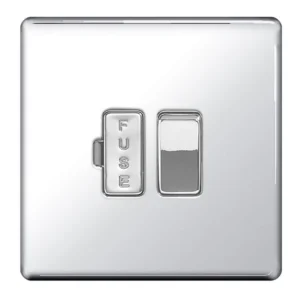 Connection Unit Switched Fused Spur 13A Polished Chrome