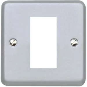 Front Plate 1 Gang 1 Module Euro 25 x 50mm Aluminium