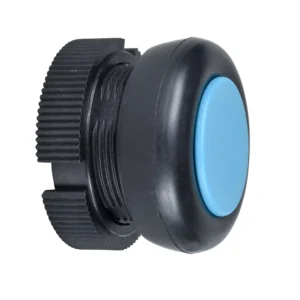 Harmony Round Head for Push Button Booted Spring Return Blue