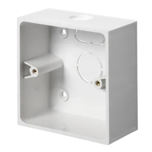 Box Mounting 1 Gang Universal Corner KO 44mm White