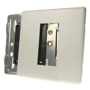 MK Front Plate 1 Module Euro 25 x 50mm White