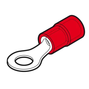 RF-M Ring Terminal PVC Insulated M8 0.25-1.5mm² 12 X 26.4mm Red - 2000 Pack