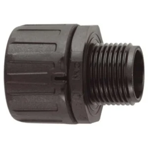 Connector Straight Fixed External Thread 42mm Black
