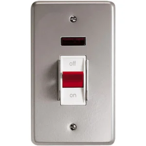Switch Triple Pole + Neutral Neon Surface 32A Aluminium