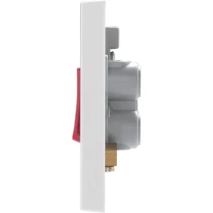 Control Switch DP Single Plate 45A White