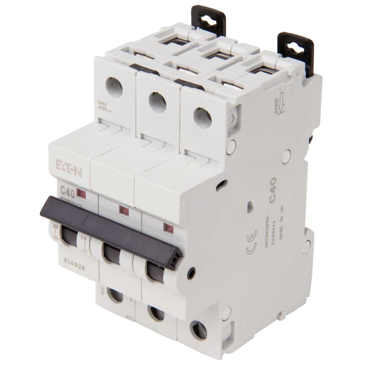 Eaton MCB Triple Pole Type C 40A 10kA