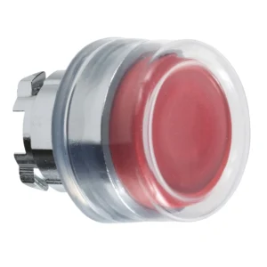 Harmony Projecting Unmarked Push Button Head Clear Boot 22mm Red
