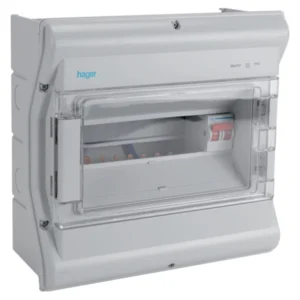 Hager Consumer Unit 10 Way Switch Disconnector IP55 Gd 100A Insulated