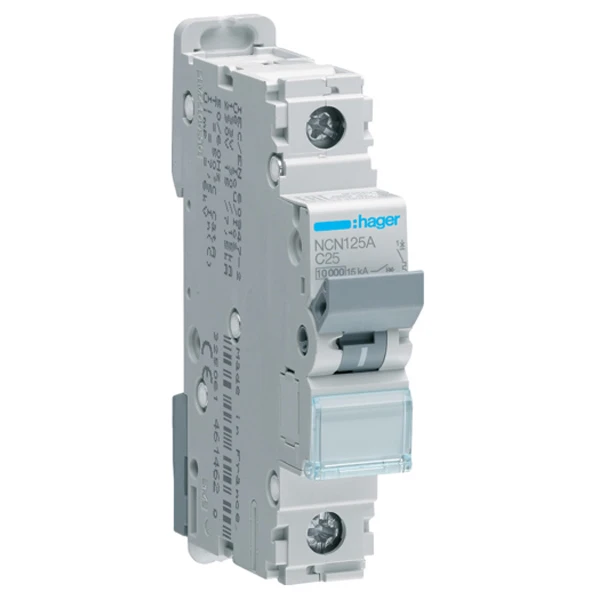 Hager MCB SP Type C 1 Module 25A 10kA