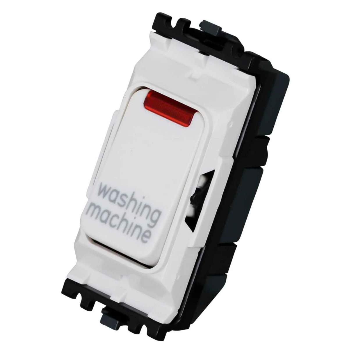 Grid Switch 1 Way DP + Neon Washing Machine 20A White