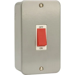 Cooker Control Switch 2 Gang 45A Metal Clad