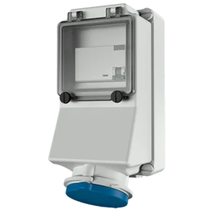 32A 230V 3 Pole 6 Hour Position Wall Mounted Socket