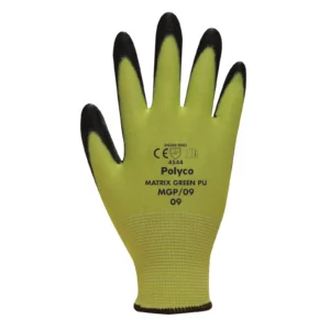 Matrix Green PU Cut Resistant PU Palm Coated Glove Size 10