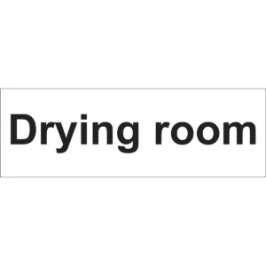 Drying Room Self Adhesive Sign 300 X 100mm