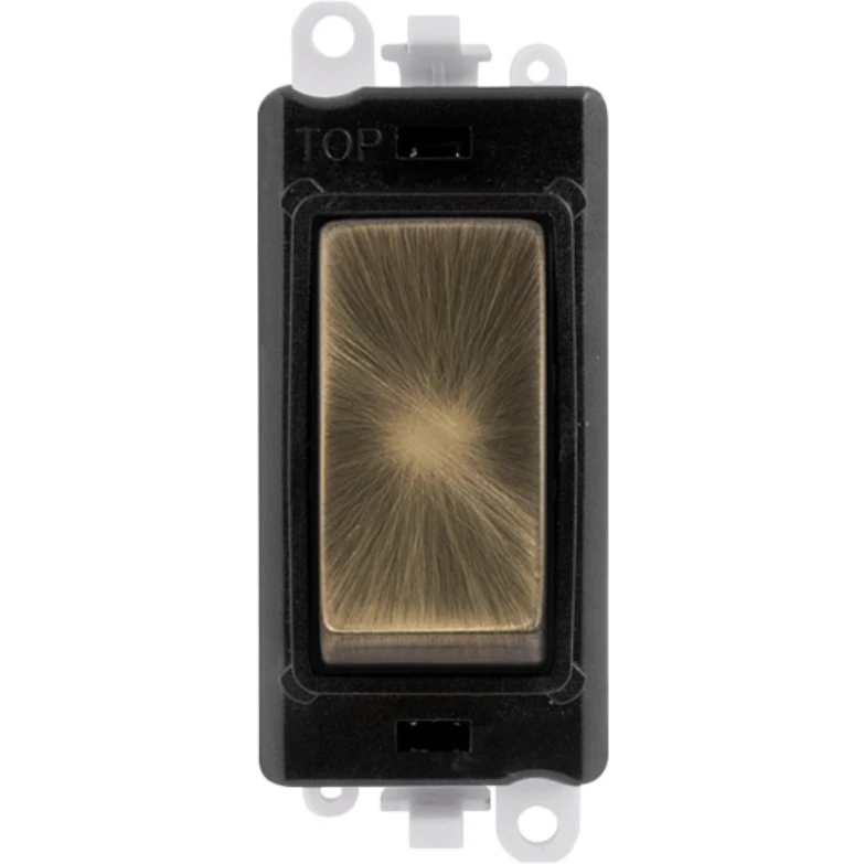 Click Gridpro Black Frame 20AX Antique Brass Intermediate Switch Module