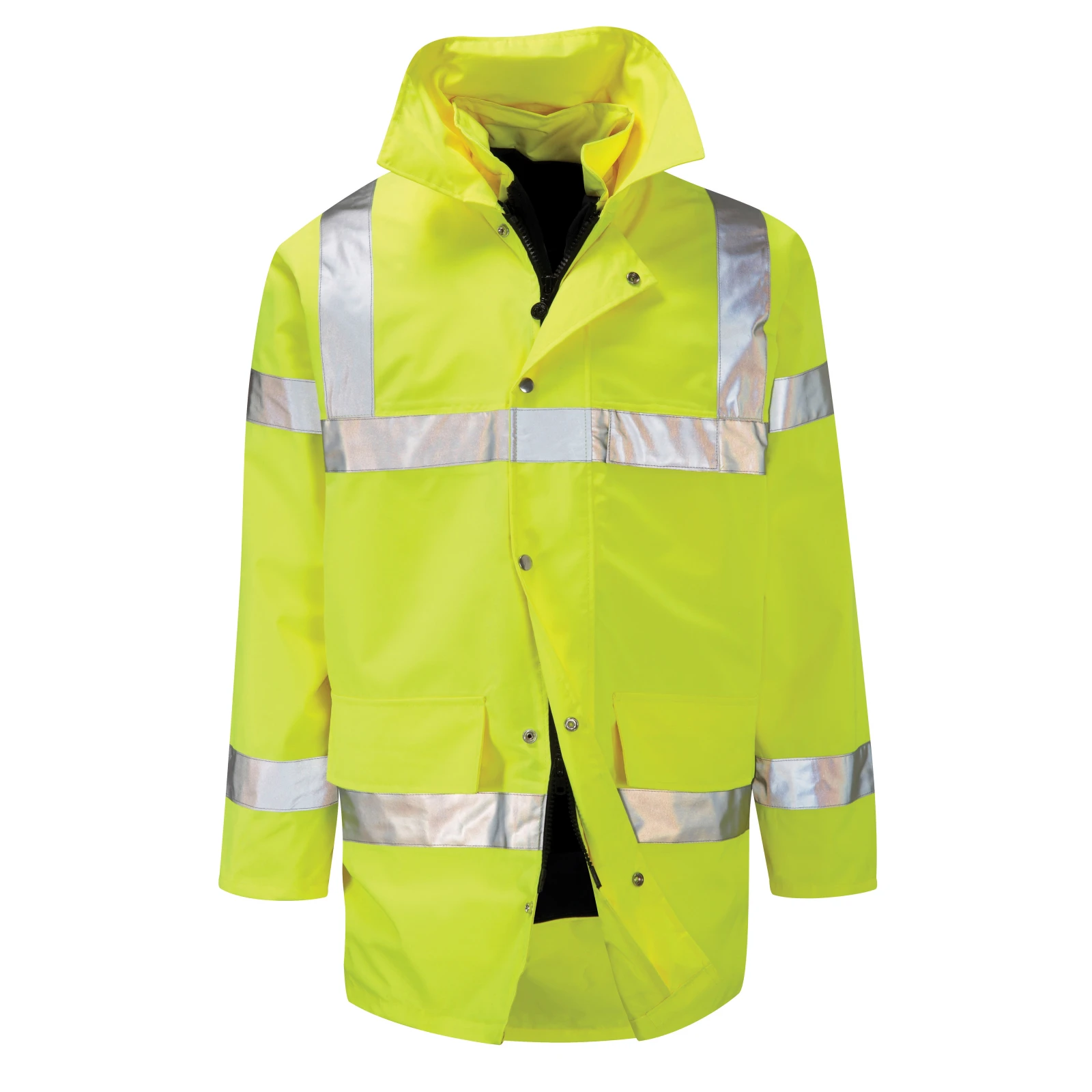 4-in-1 Waterproof Jacket with Concealed Hood XXL Yellow - Image 2