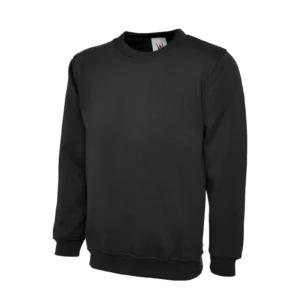 UC203 Brushed Effect Classic Sweatshirt Large Black