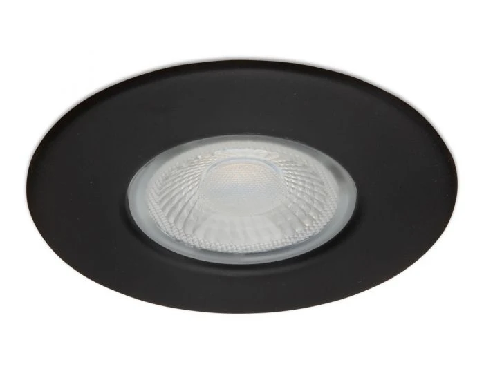 Collingwood Lighting Matt Black 4.3W 3000K 460Lm Triac Dimmable, Fire-Rated Downlight With Integrated Bezel & Easy-Fit Connector