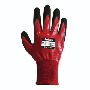 Grip-It Oil Seamless Fully Coated Nitrile Glove Size 11 Red