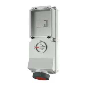 Combination Unit 5P Duo Socket IP67 RCD 63A 400V 6H Red