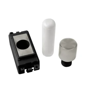 Click Gridpro Dimmer Unit 1 Module Mounting Kit Satin Chrome Black Insert
