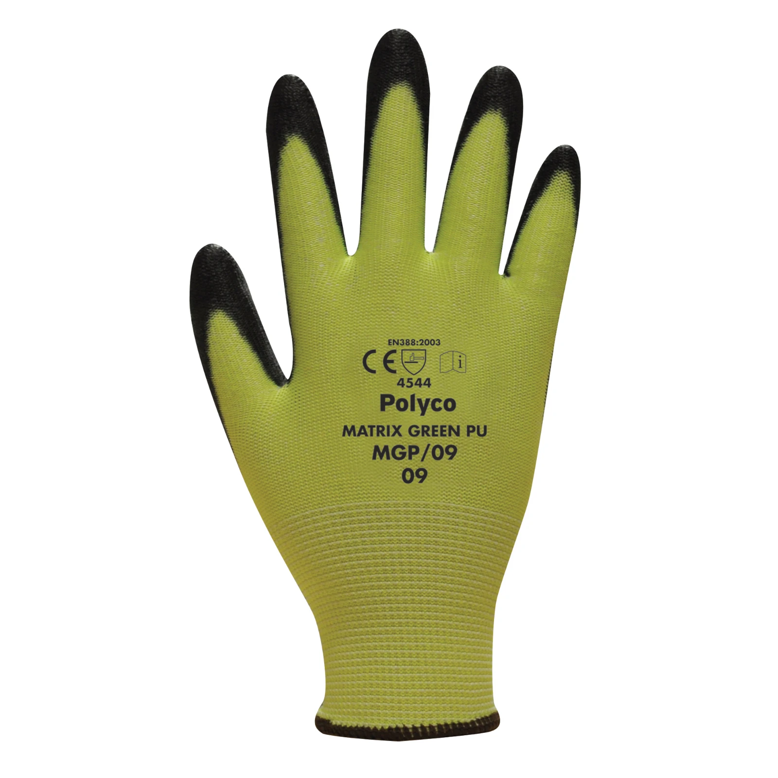 Matrix Green PU Cut Resistant PU Palm Coated Glove Size 11