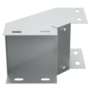 Salamandre IP30 1 Compartment Pre-Galvanised Steel Distribution Trunking Inside Lid 90° Gusset Bend 150mm x 150mm