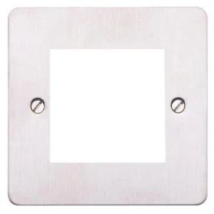 MK Front Plate 2 Module Euro 50 x 50mm Lustrous Black