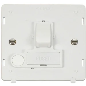Connection Unit Interior Switched Fused Flex Outlet 13A Polar White