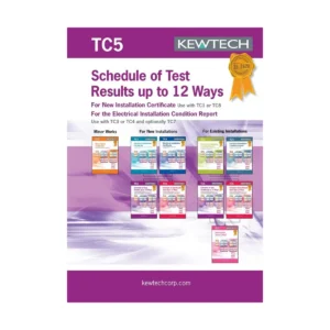 Kewtech TC5 12-Way Schedule Of Test Results Log Book