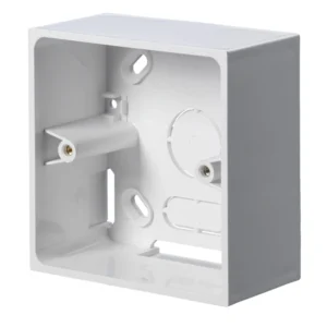 Mounting Box 1 Gang Square Corner 44mm White