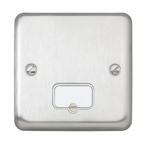 Connection Unit 13A Unswitched Fused Spur 13A Brushed Stainless Steel