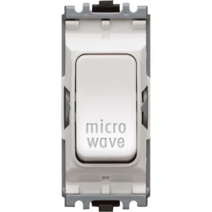 Grid Switch 1 Way Double Pole Microwave Sensor 20A White